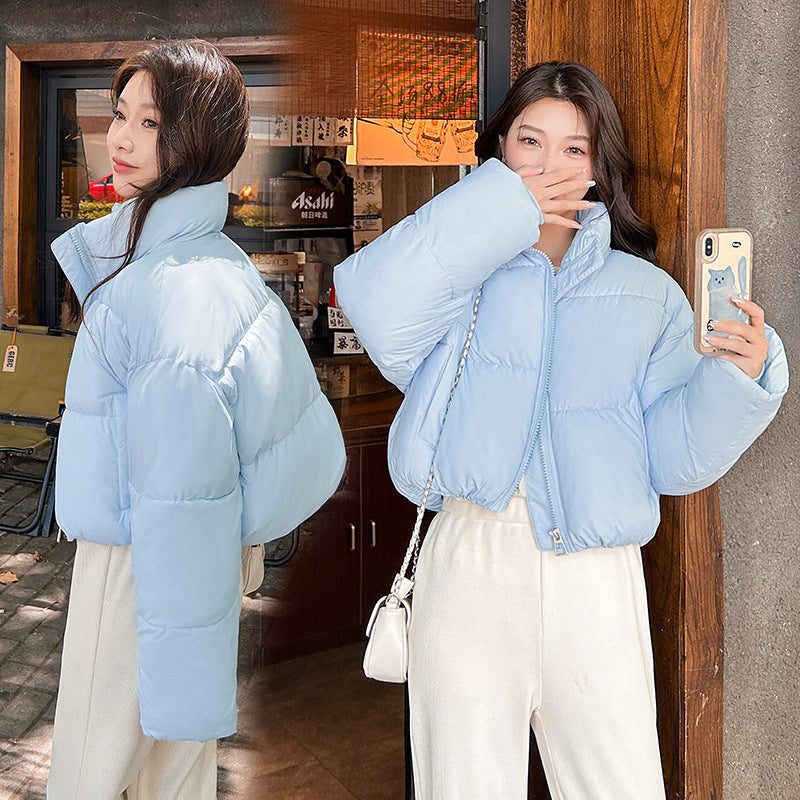 Stand-up Collar Thick Down Cotton Jacket Coat