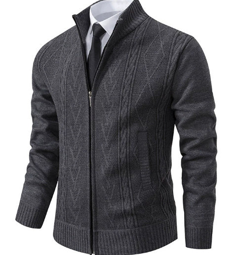 Men's Casual Loose Cardigan Sweater Knitted Jacket